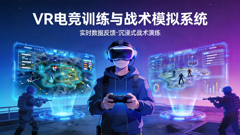 虚拟现实VR技术用于电竞选手训练和战术模拟的演示